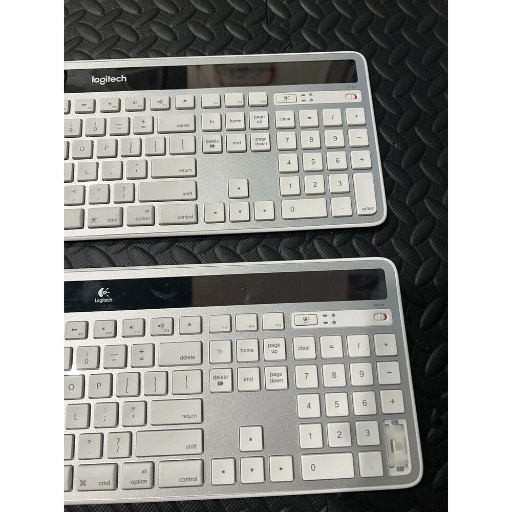 Lot of 2 Logitech K750 Wireless Solar Keyboard - White Mac G915 TKL G413 G515